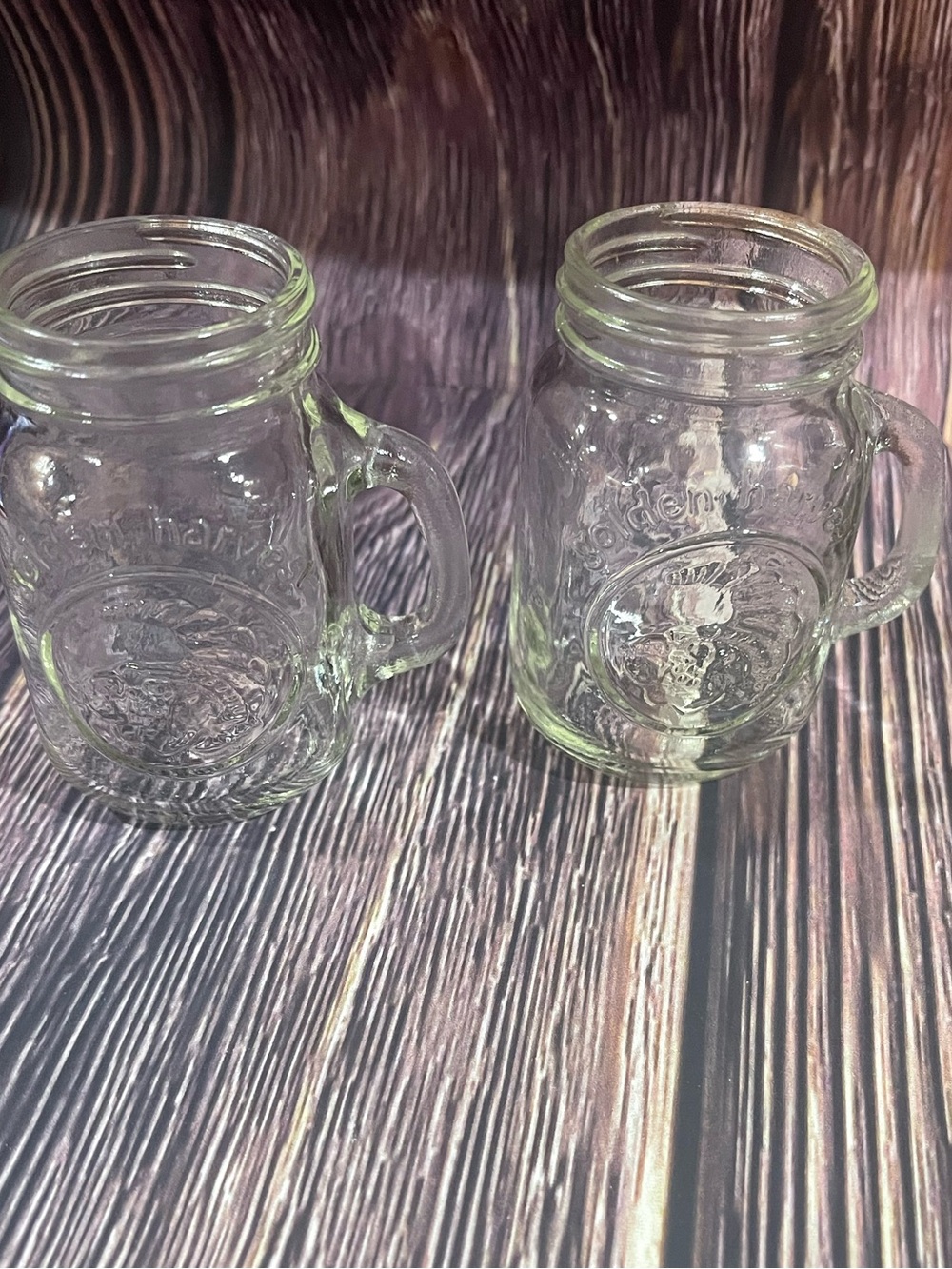 Golden Harvest, Mini Mason Jar Salt/Pepper Shaker/Shot Glass with Handle No Lids